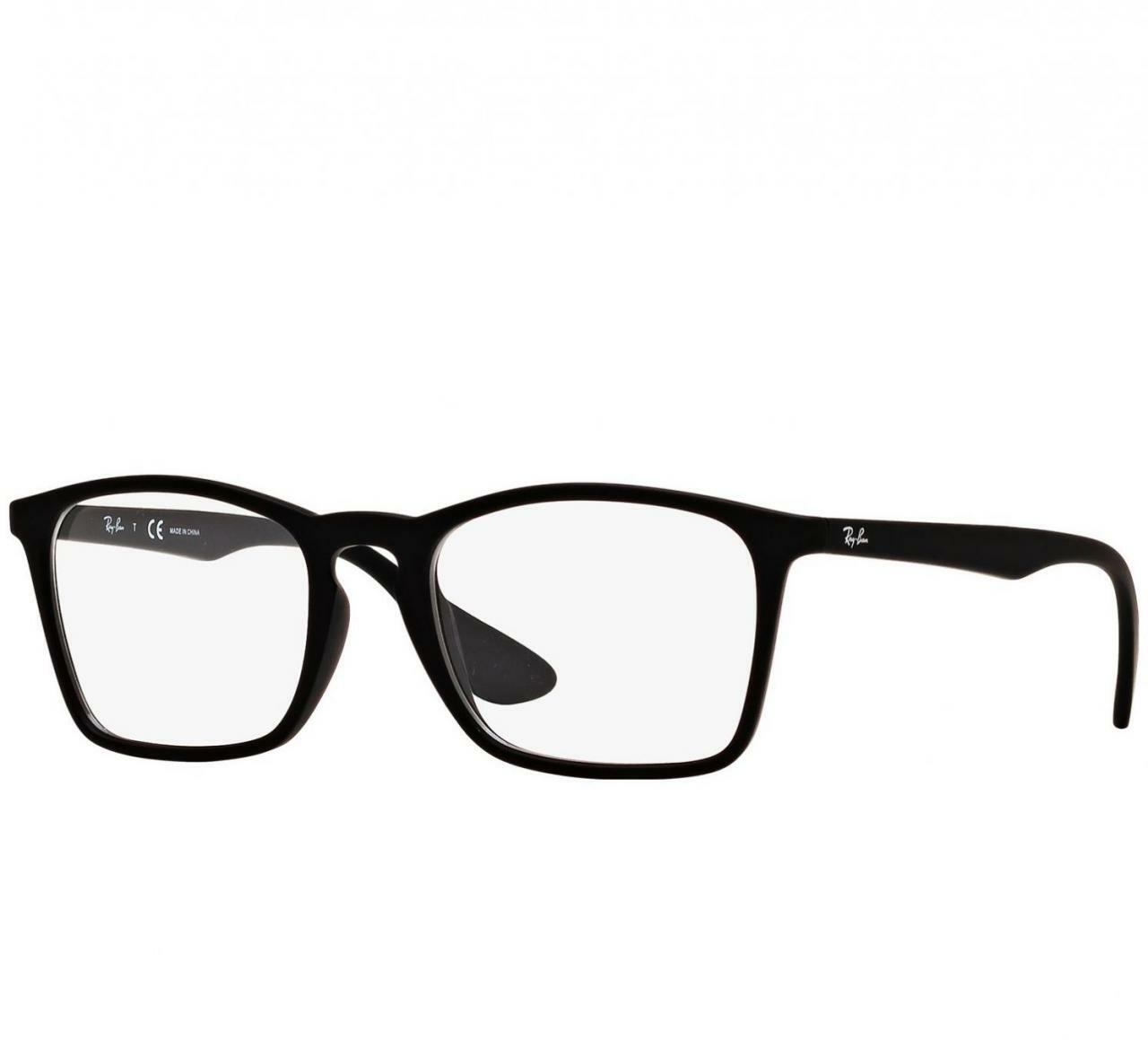 Ray-Ban RB7045-5364 Black Full Rim Square Nylon Eyeglasses Frames showcasing a sleek black design and square shape.