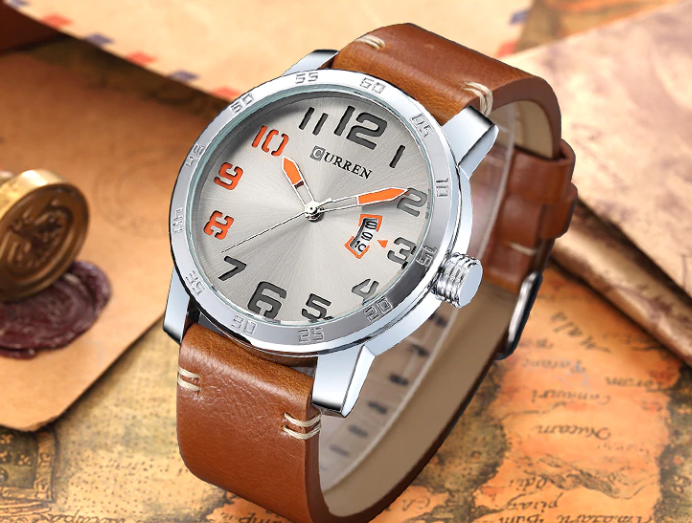 SEEMLY Leather Watch for Men featuring a stylish leather strap and a sleek dial, showcasing quality craftsmanship and elegant design.