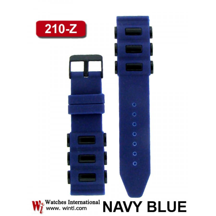 Silicon Watch Band in various colors with stainless steel buckle, showcasing its adjustable fit and durable material.