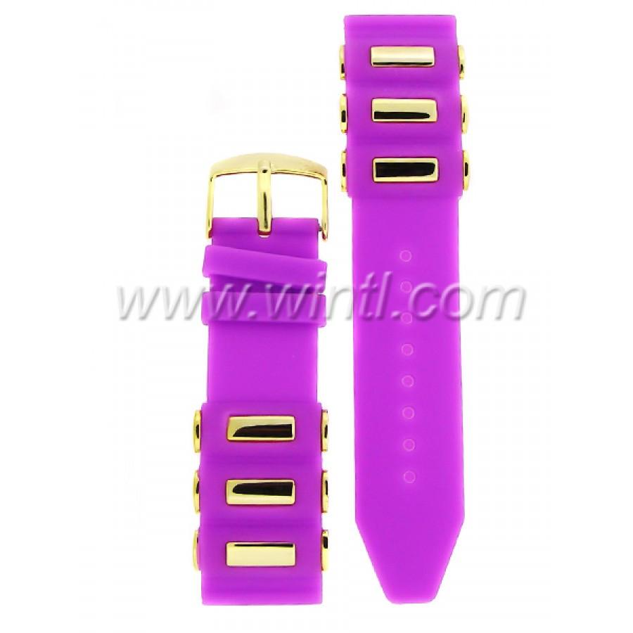 Silicon Watch Band - 210-P in various colors, showcasing its adjustable design and durable material.