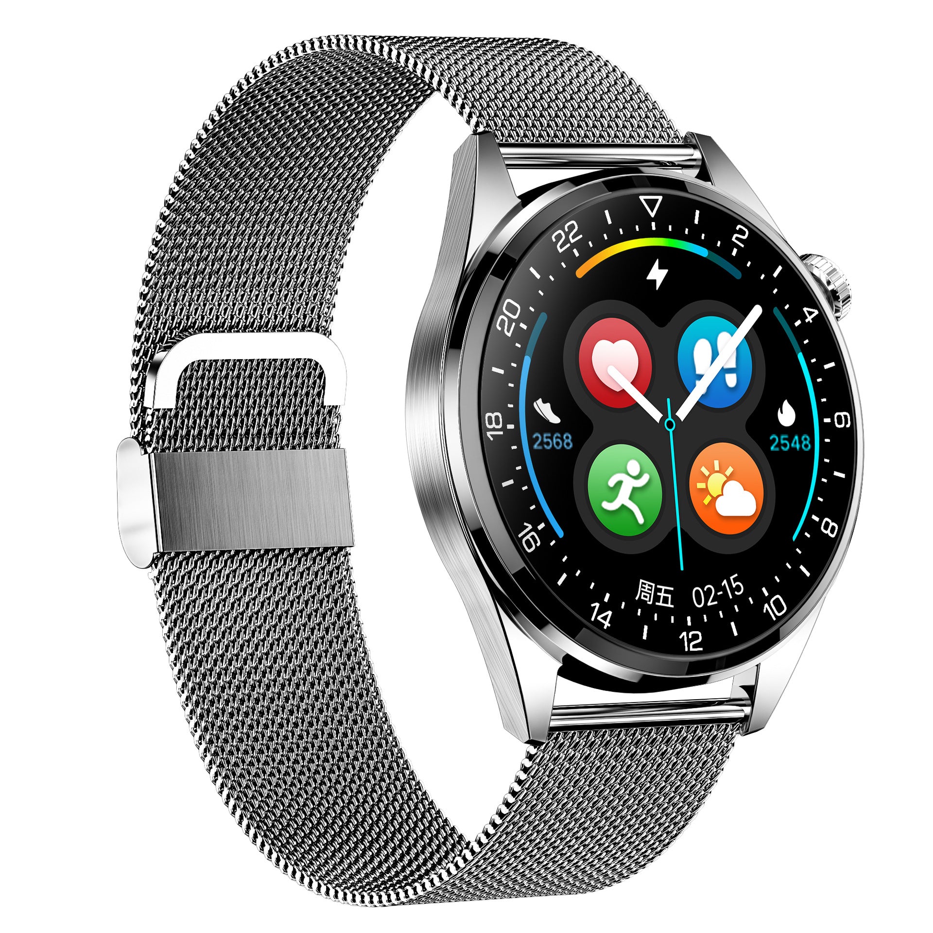 Smart Bracelet with Bluetooth call functionality, featuring a 1.3-inch touch screen and various health monitoring features.