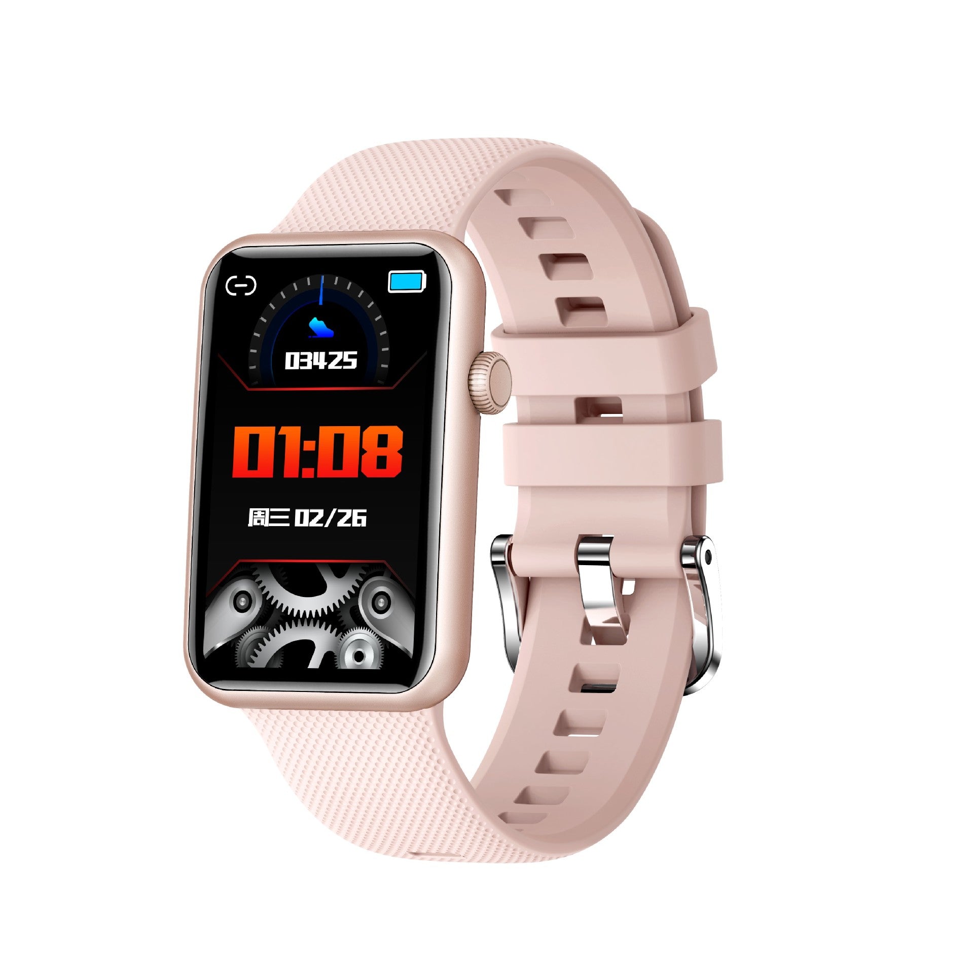 Smart Watch with Aluminum Alloy body, featuring Bluetooth calling and body temperature monitoring, available in multiple colors.