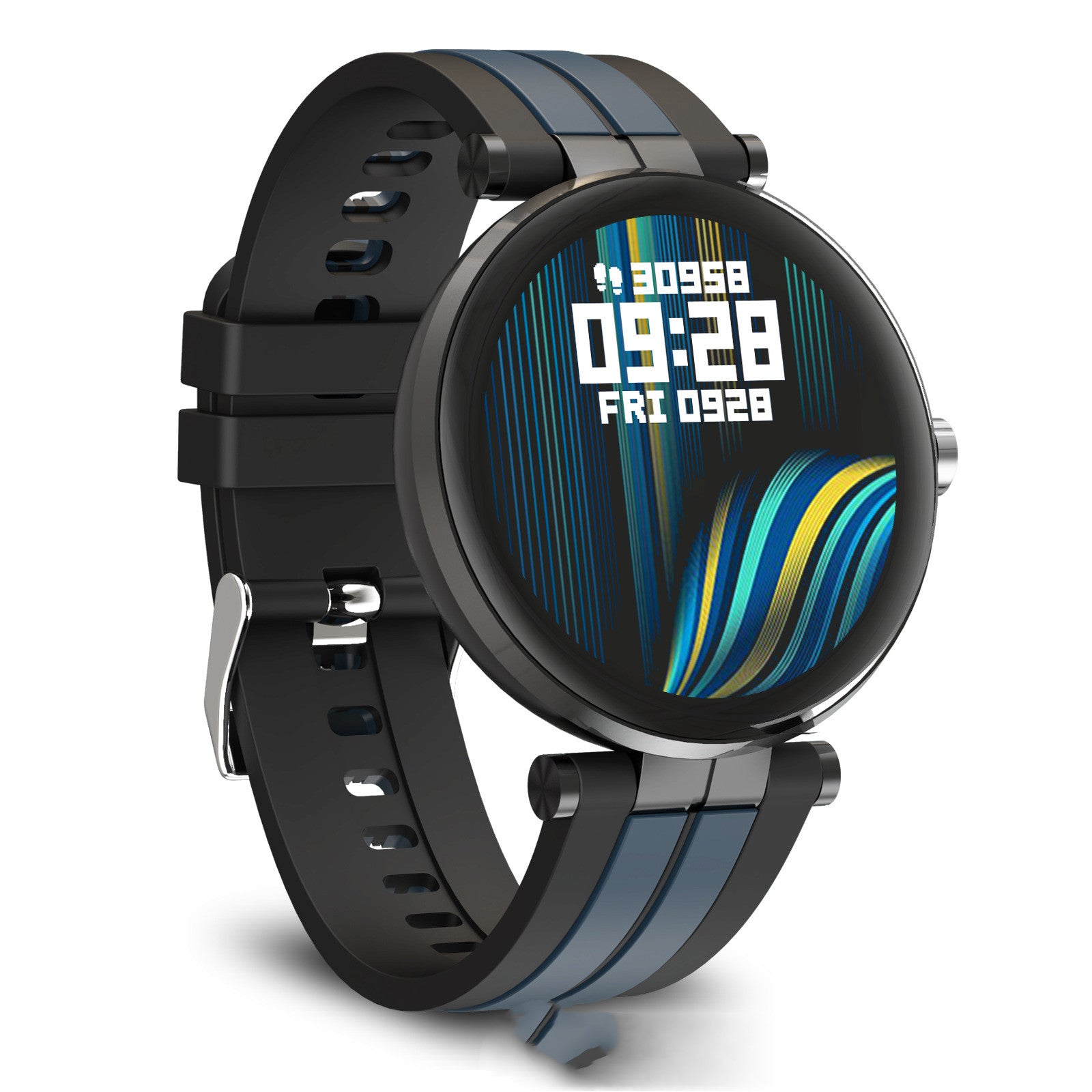 Smart Watch with Blood Pressure and Heart Rate Monitoring features, showcasing a sleek design and a 1.3-inch touch screen.