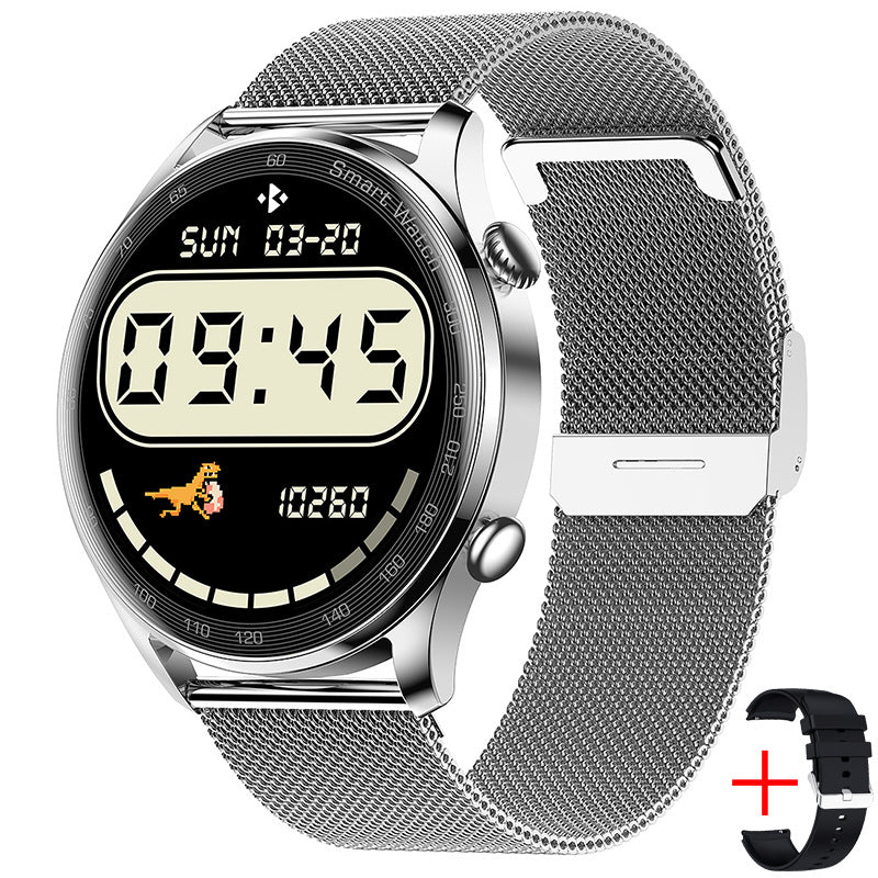 Smart Watch Bluetooth Call with Encoder featuring a sleek silicone design and vibrant color, showcasing its advanced functionalities.