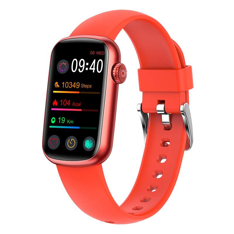 A stylish smart watch designed for women, featuring a decorative stainless steel wristband and a vibrant 1.47-inch TFT display.