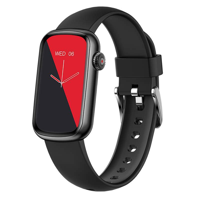 A stylish smart watch designed for women, featuring a decorative stainless steel wristband and a vibrant 1.47-inch TFT display.