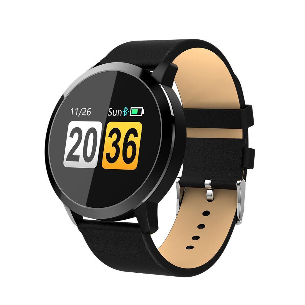 Smart Watch LED Color Screen Smartwatch for men with a sleek alloy case and fine steel band, showcasing a vibrant display.