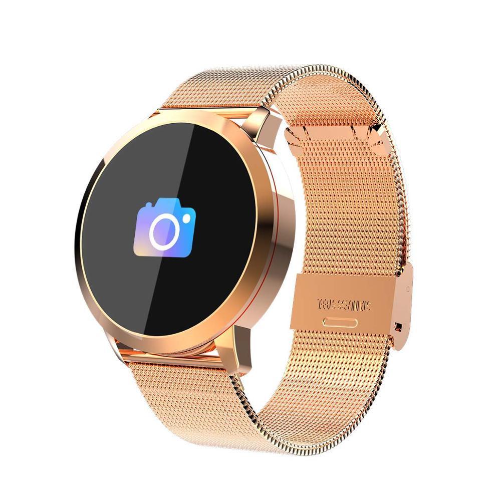 Smart Watch LED Color Screen Smartwatch for men with a sleek alloy case and fine steel band, showcasing a vibrant display.