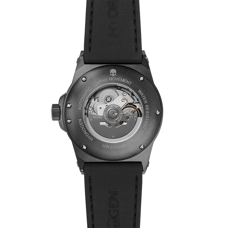 Sportivo Black Brown Camo watch featuring a black ionic plated steel case and camouflage patterned dial and strap.