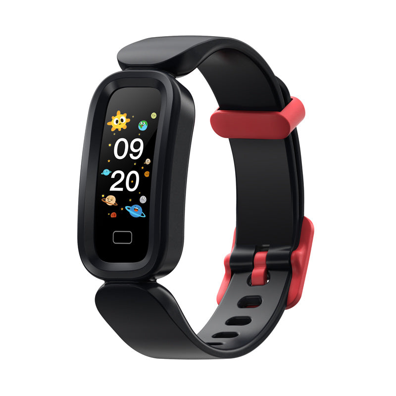 A sleek Sports Smart Bracelet with a 0.96 inch display, showcasing its waterproof design and compact size.