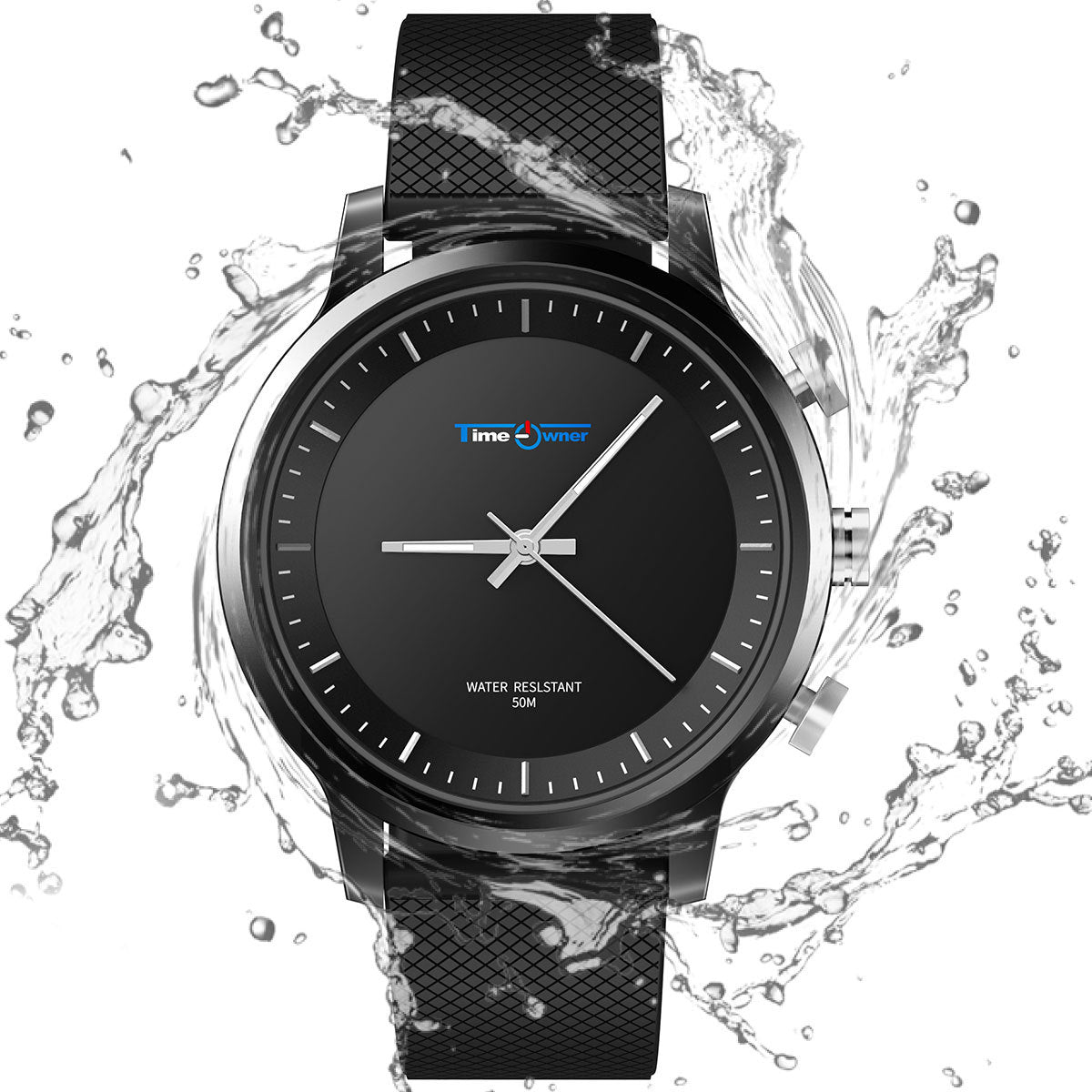 Sports Smart Watch featuring a 1.3-inch display, pedometer, and sleep monitoring in black and white colors.