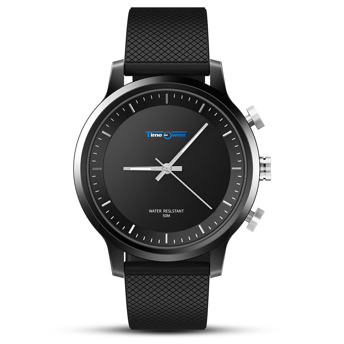 Sports Smart Watch featuring a 1.3-inch display, pedometer, and sleep monitoring in black and white colors.