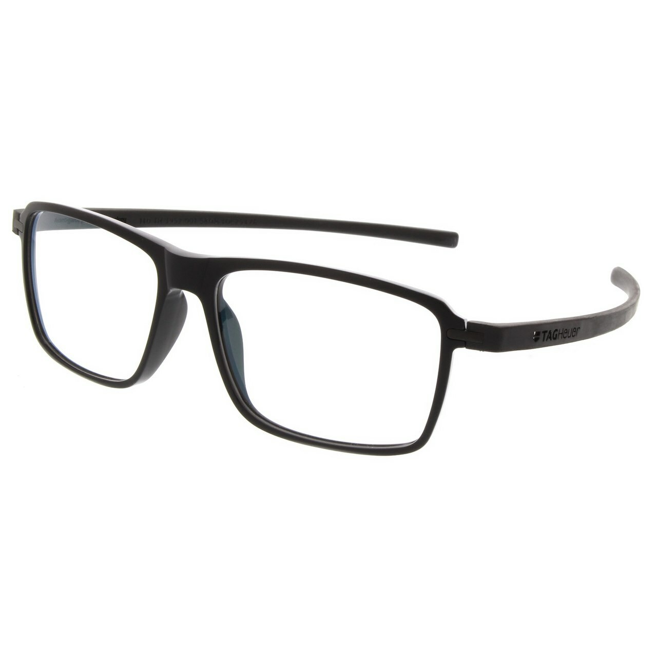 TAG Heuer 3952 Reflex 3 Rectangle Prescription Eyeglasses with black and tortoise brown color options, featuring rubber arms and a lightweight frame.