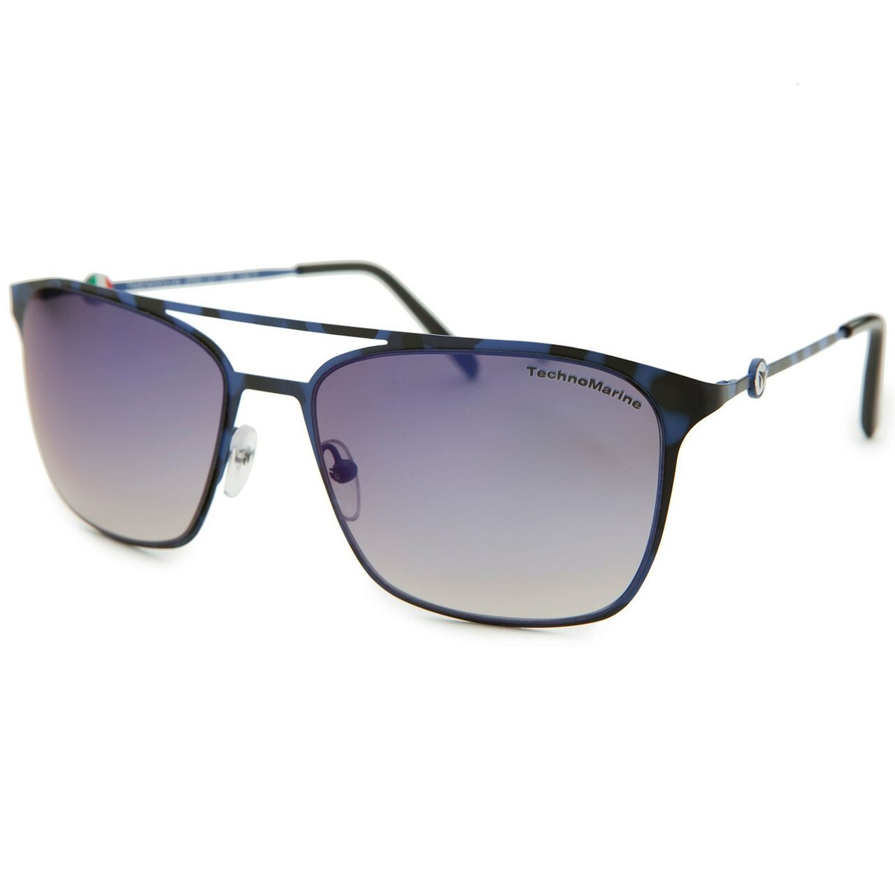 Technomarine Cruise Aviator TMEW003-04 sunglasses featuring a blue metal frame and gradient blue mirrored lenses, perfect for stylish sun protection.