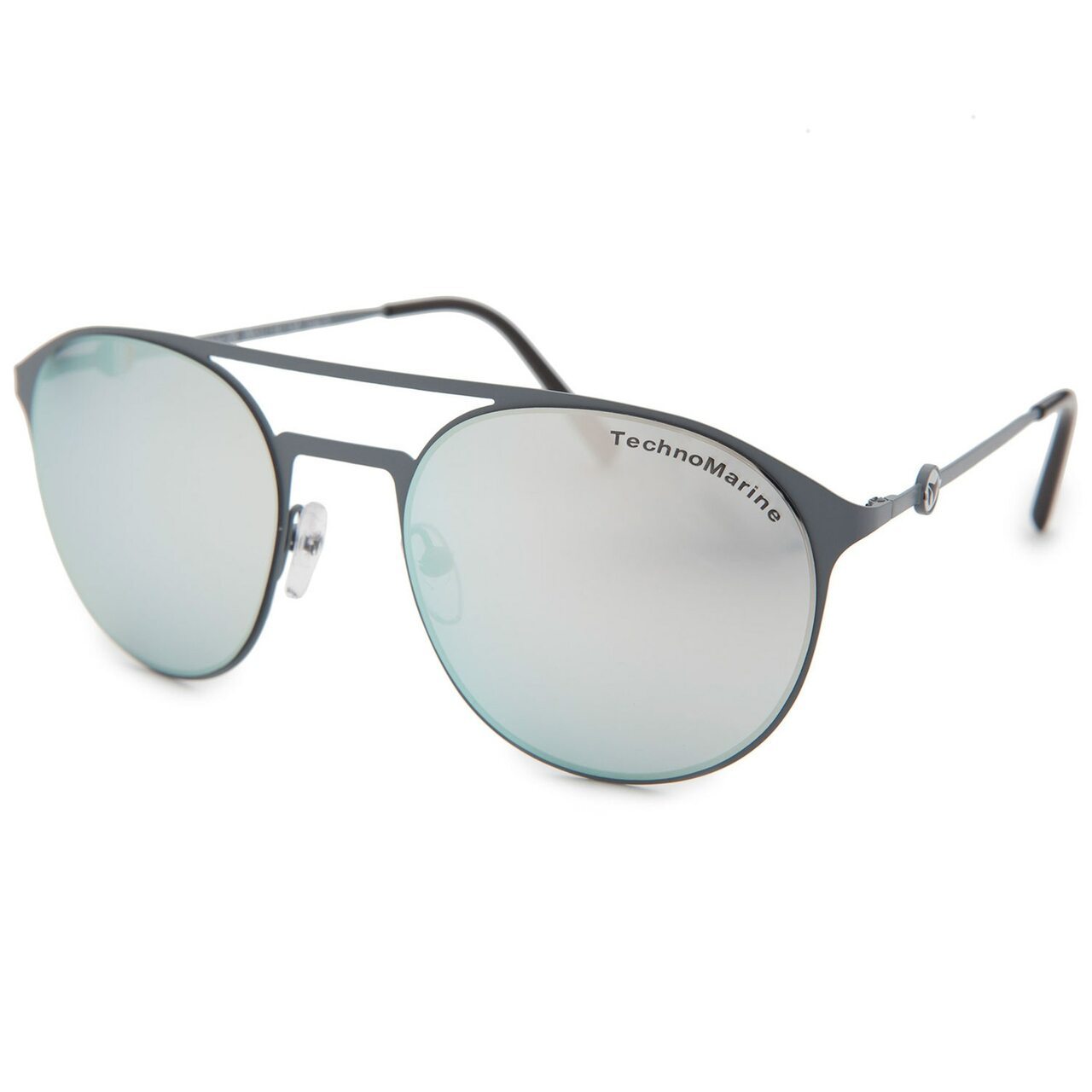 Technomarine Cruise Medusa Aviator TMEW004-05 sunglasses featuring a sleek metal frame and round mirrored lenses in grey.