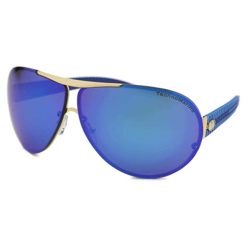 Technomarine Cruise Speedway Aviator TMEW007-15 Pilot Sunglasses with blue mirrored lenses and sleek metal frame.