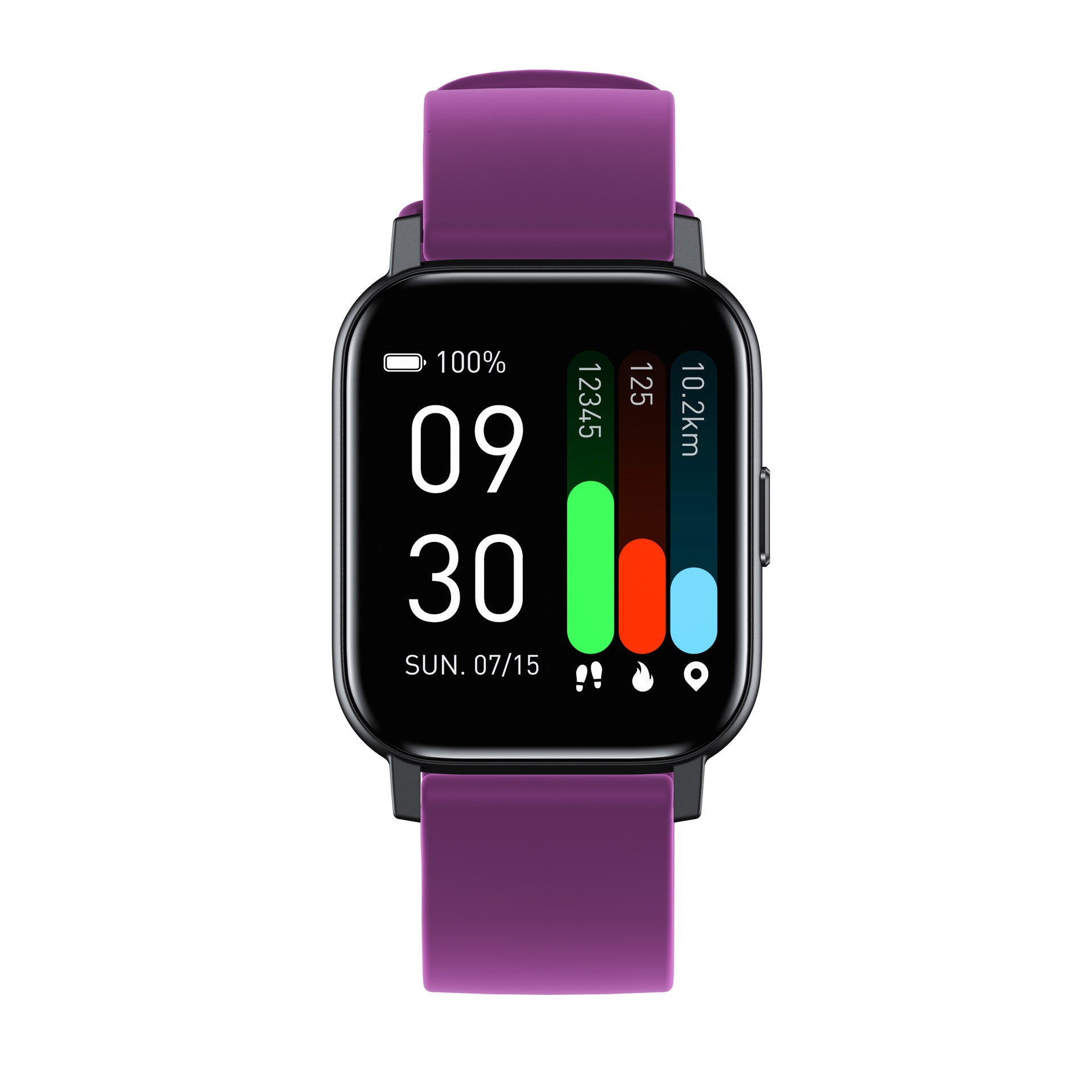 Temperature Push Heart Rate Alarm Pedometer Smart Watch with a 1.3-inch touch screen and silicone wristband, showcasing its sleek design and health tracking features.