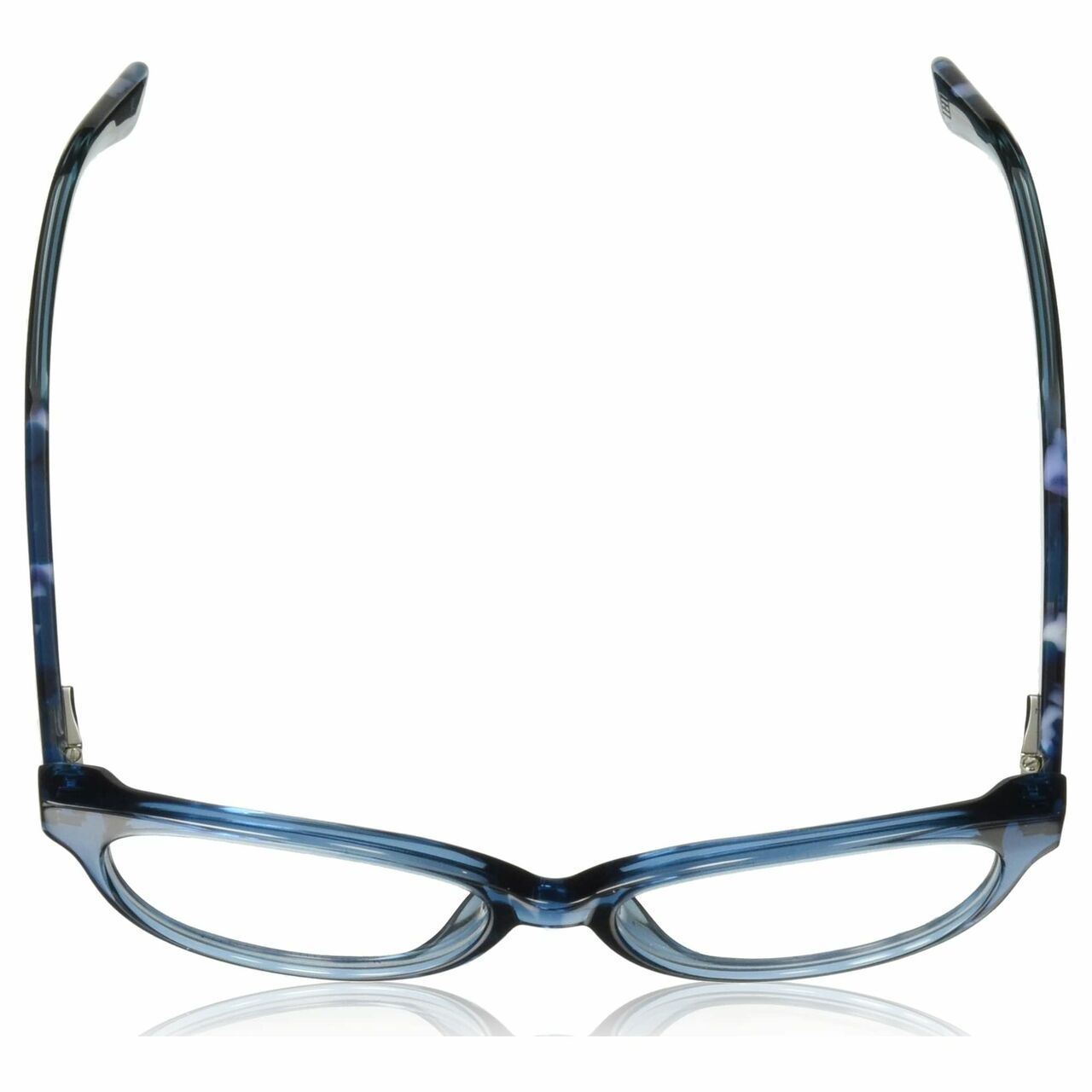 Tommy Hilfiger TH1387-QQI Blue Havana Cat-Eye Women's Acetate Eyeglasses showcasing a stylish cat-eye design in a Blue Havana color.