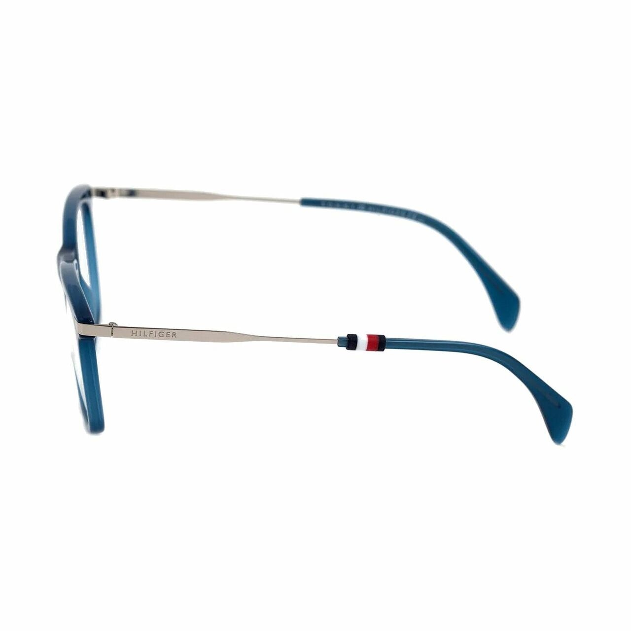 Tommy Hilfiger TH1472-PJP Blue Square Men's Acetate Eyeglasses with stylish design and comfortable fit.