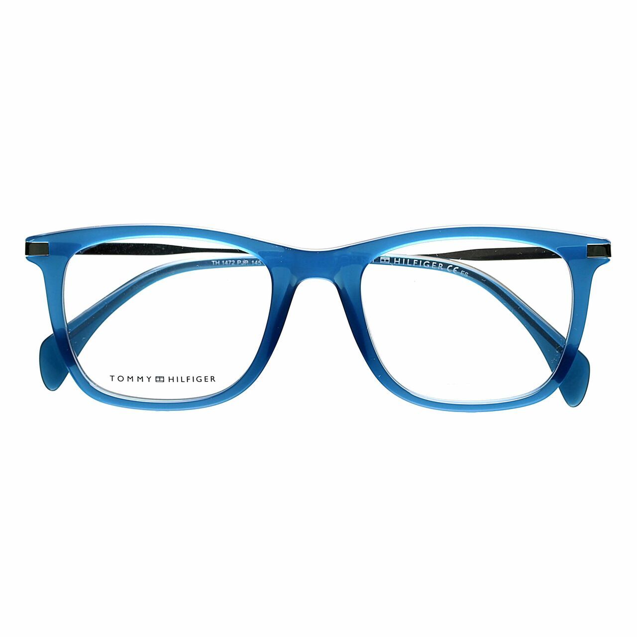 Tommy Hilfiger TH1472-PJP Blue Square Men's Acetate Eyeglasses with stylish design and comfortable fit.