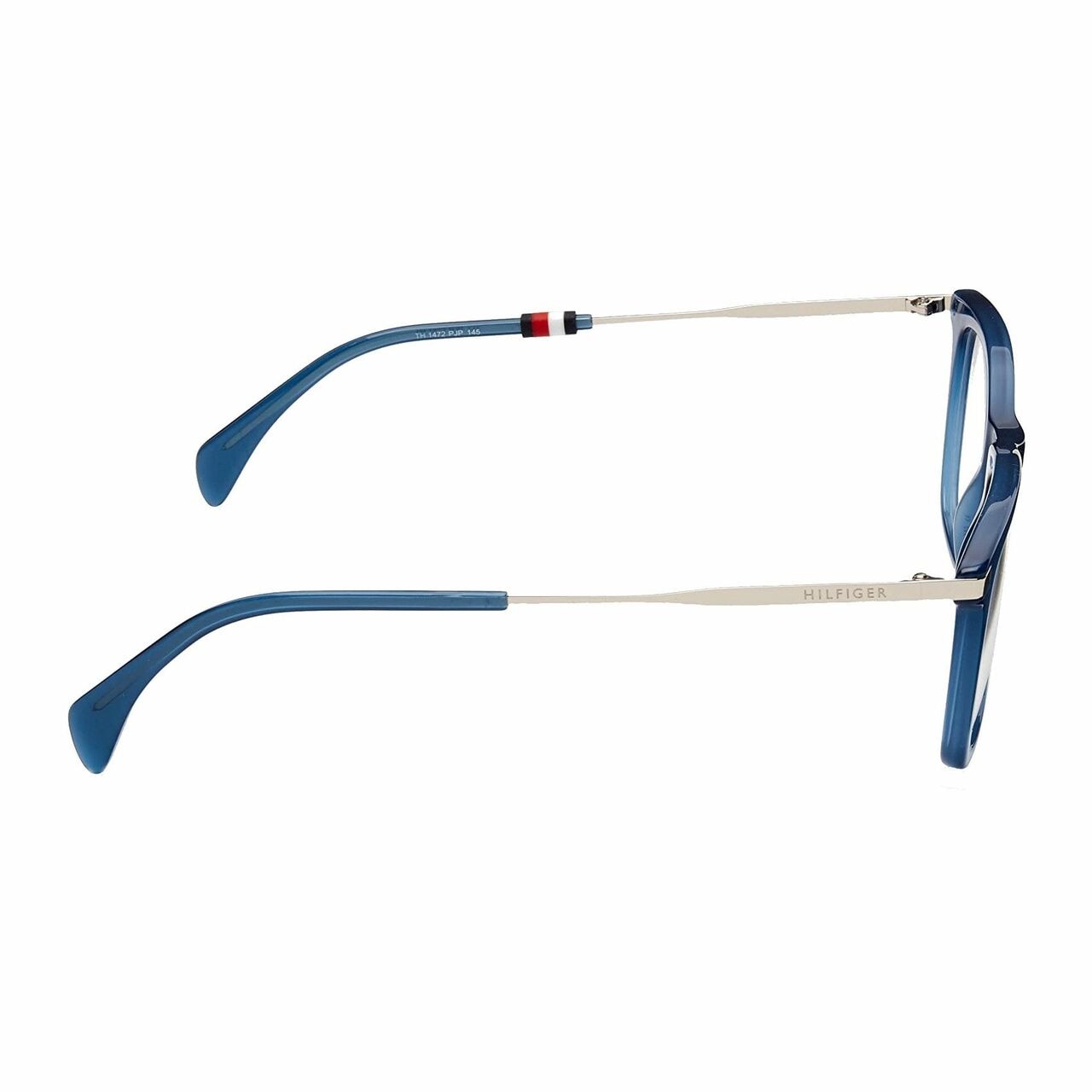 Tommy Hilfiger TH1472-PJP Blue Square Men's Acetate Eyeglasses with stylish design and comfortable fit.