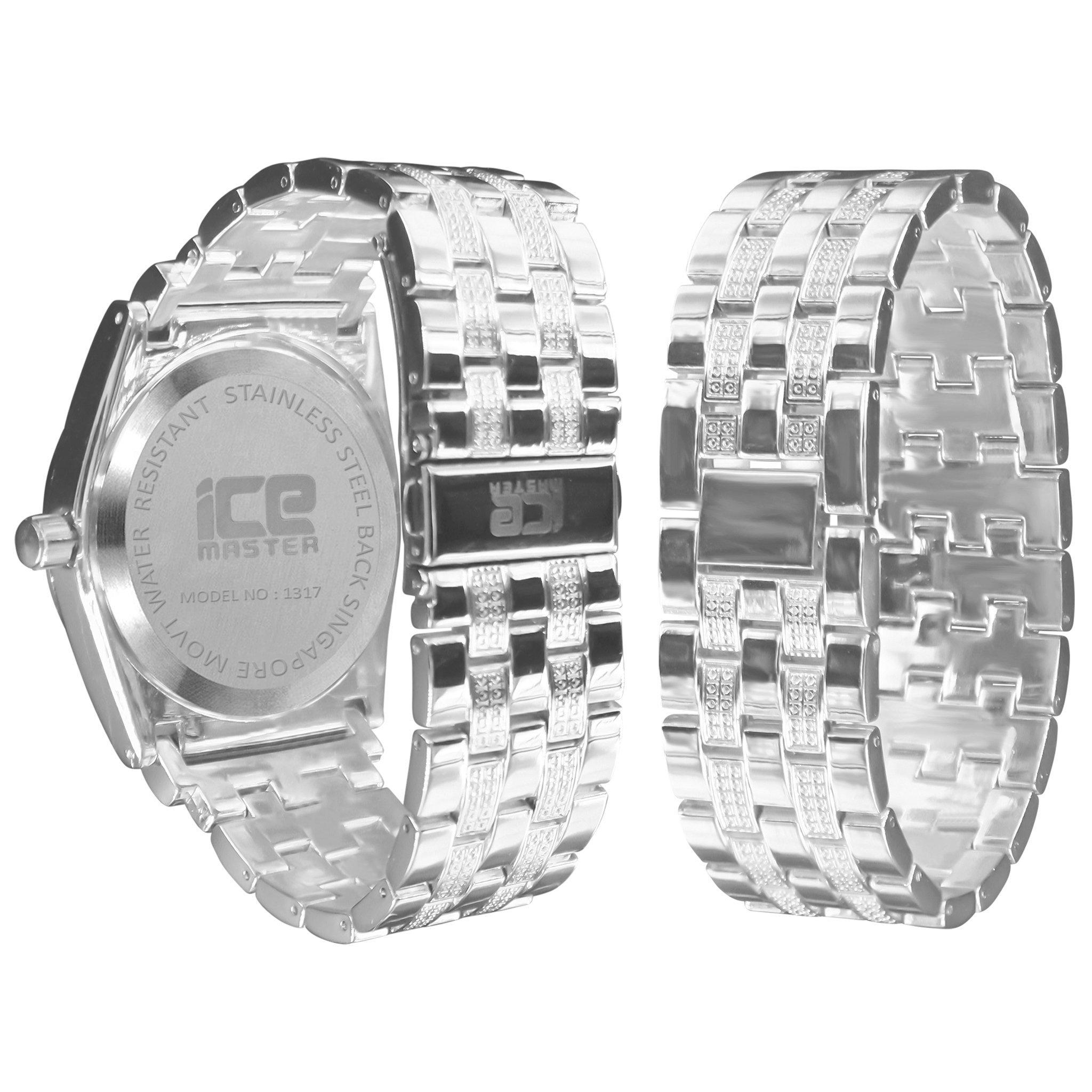 Ultra Bling Watch K9014-A featuring a sparkling design with a thick case and stylish appearance.