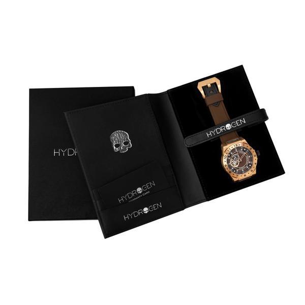 Vento Brown Rose Gold watch featuring a brown dial, rose gold stainless steel case, and brown silicone strap.