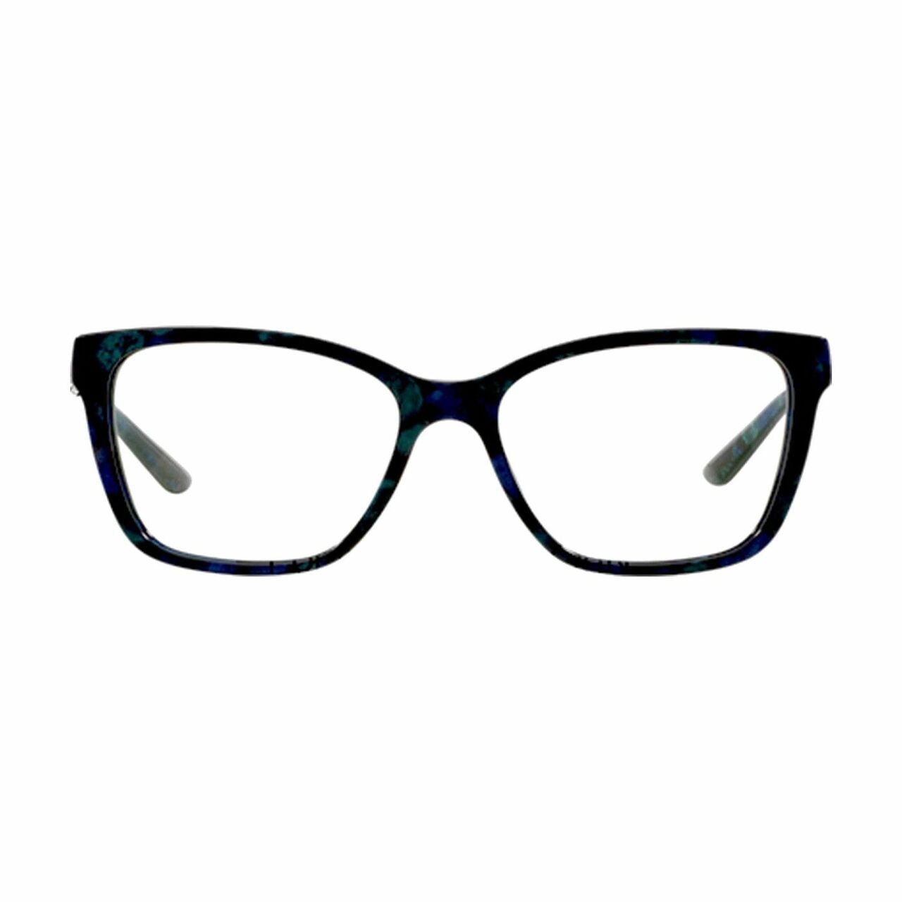 Versace VE3192B-5127 Marble Black Green Square Women's Plastic Eyeglasses showcasing a stylish design with a full-rim frame.