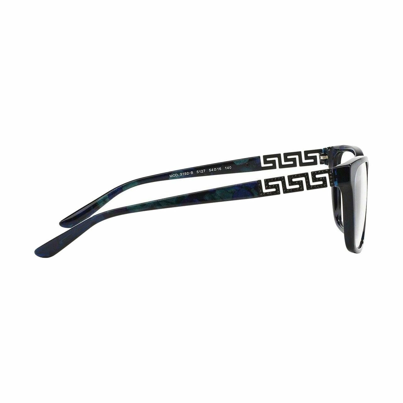 Versace VE3192B-5127 Marble Black Green Square Women's Plastic Eyeglasses showcasing a stylish design with a full-rim frame.