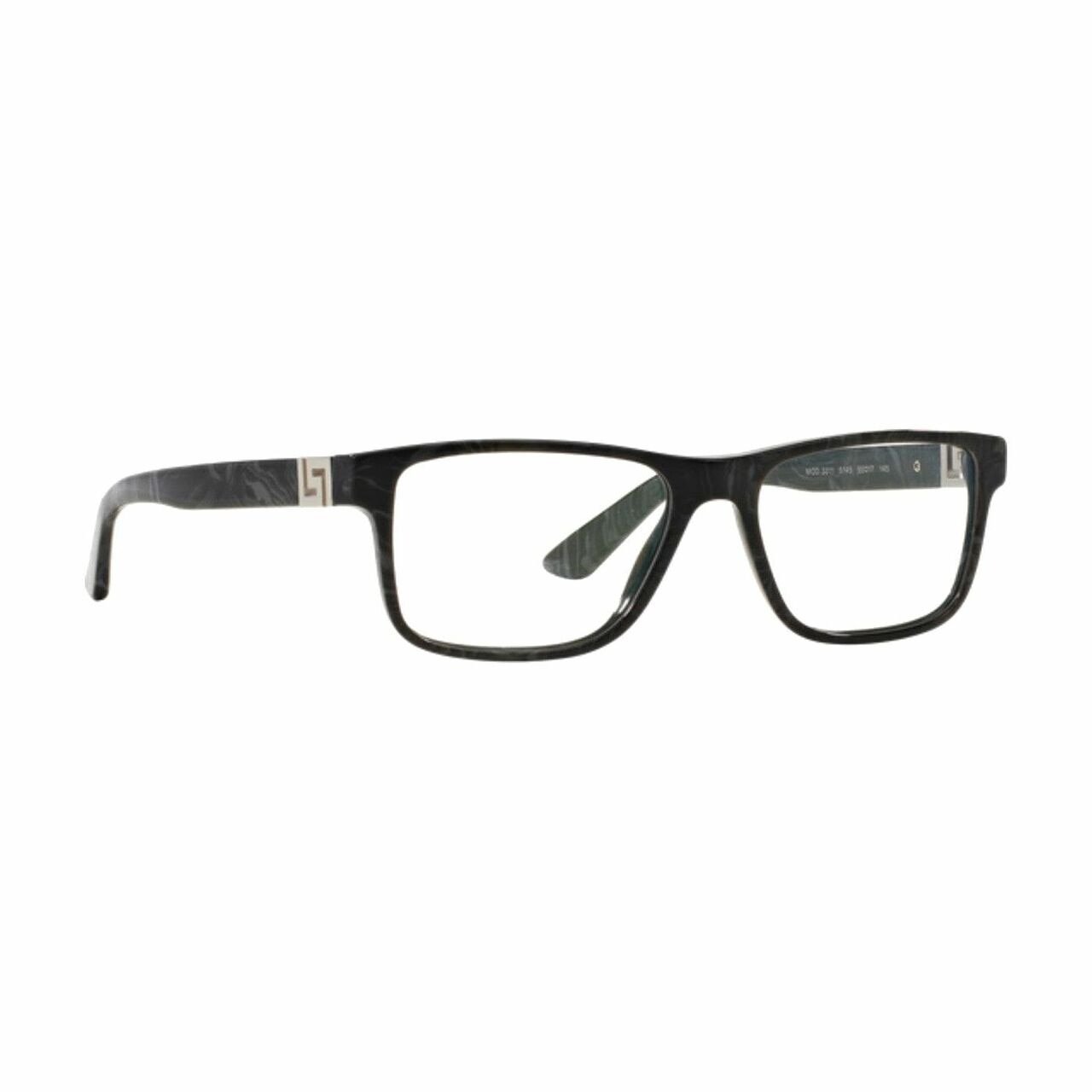 Versace VE3211-5145 Grey Marble Square Men's Plastic Eyeglasses showcasing a stylish design and full-rim frame.