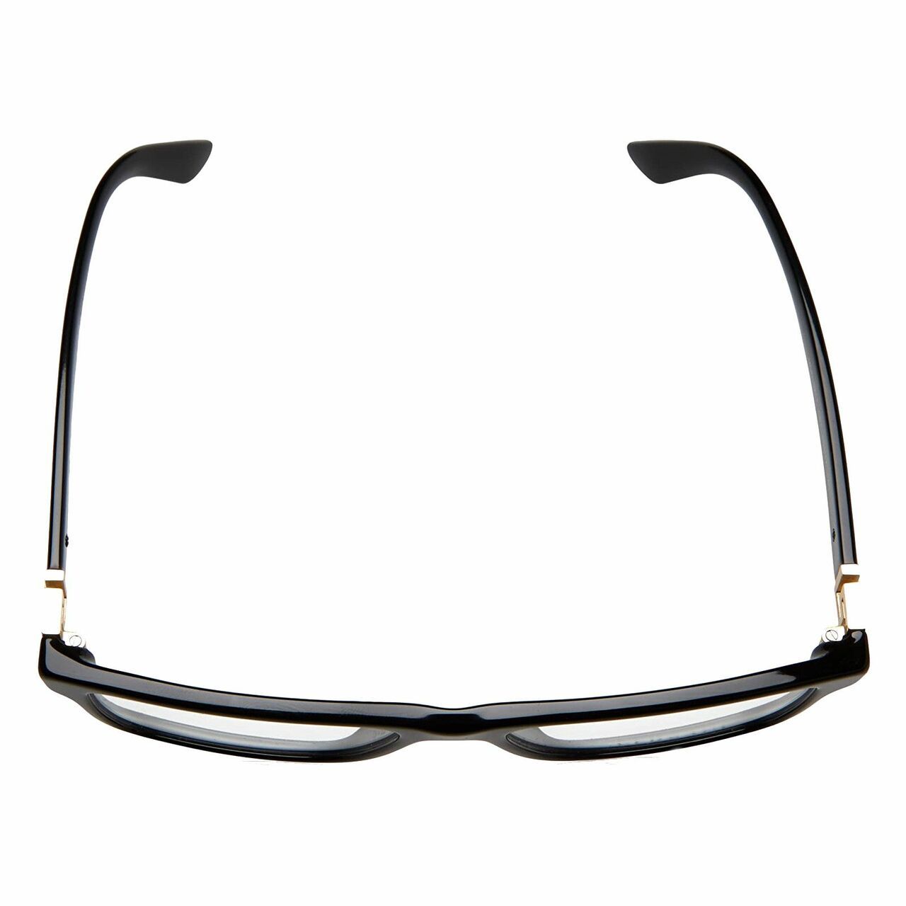 Versace VE3211-GB1 Black Square Men's Plastic Eyeglasses with gold detailing on the sides.