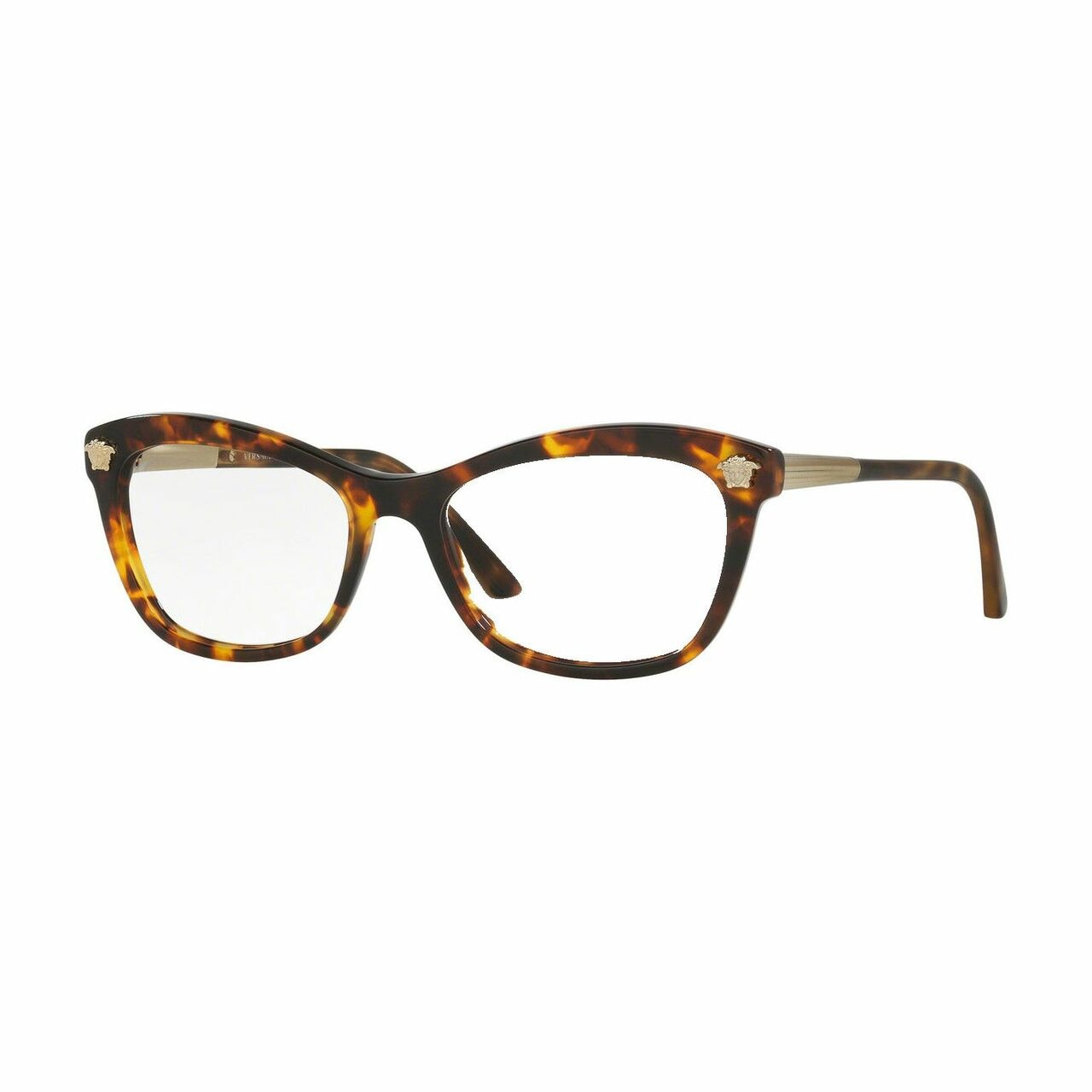 Versace VE3224-5148 Havana Butterfly Women's Plastic Eyeglasses featuring stylish butterfly-shaped lenses and durable havana plastic frames.