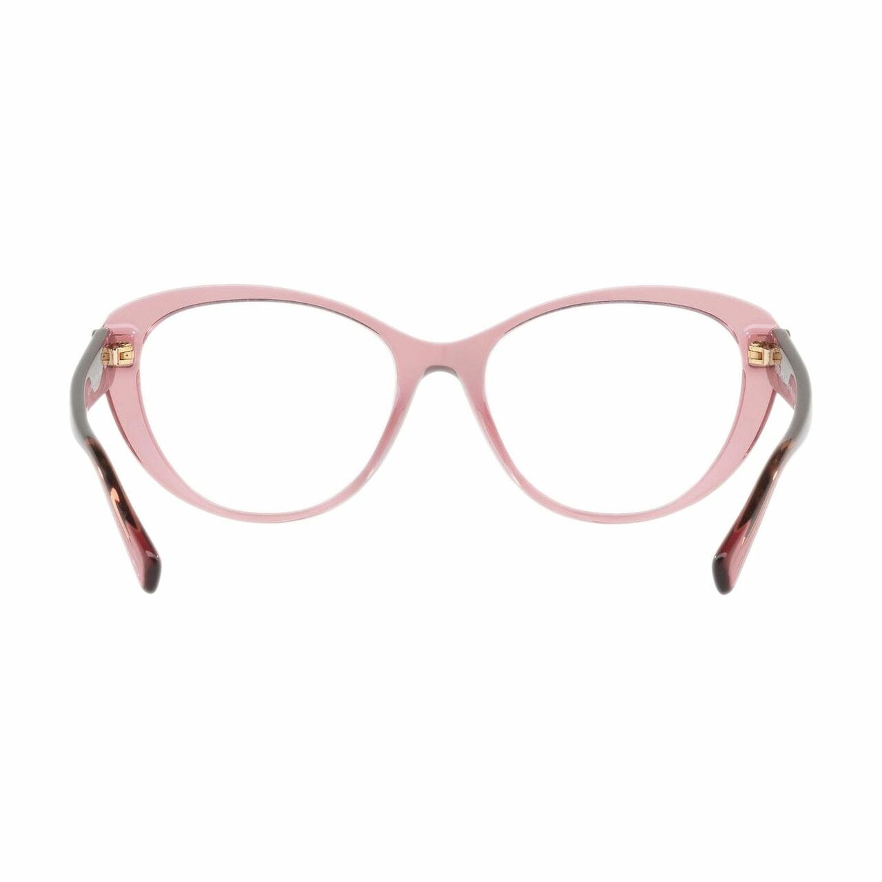 Versace VE3246B-5234 Transparent Pink Cat-Eye Women's Plastic Eyeglasses showcasing elegant design and color.