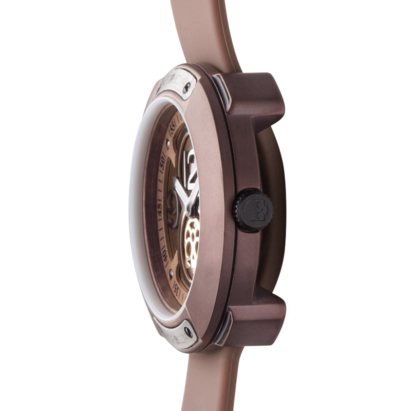 Vista Numero All Brown watch featuring a brown-toned dial, petite 29mm case, and high-performance brown silicone strap.