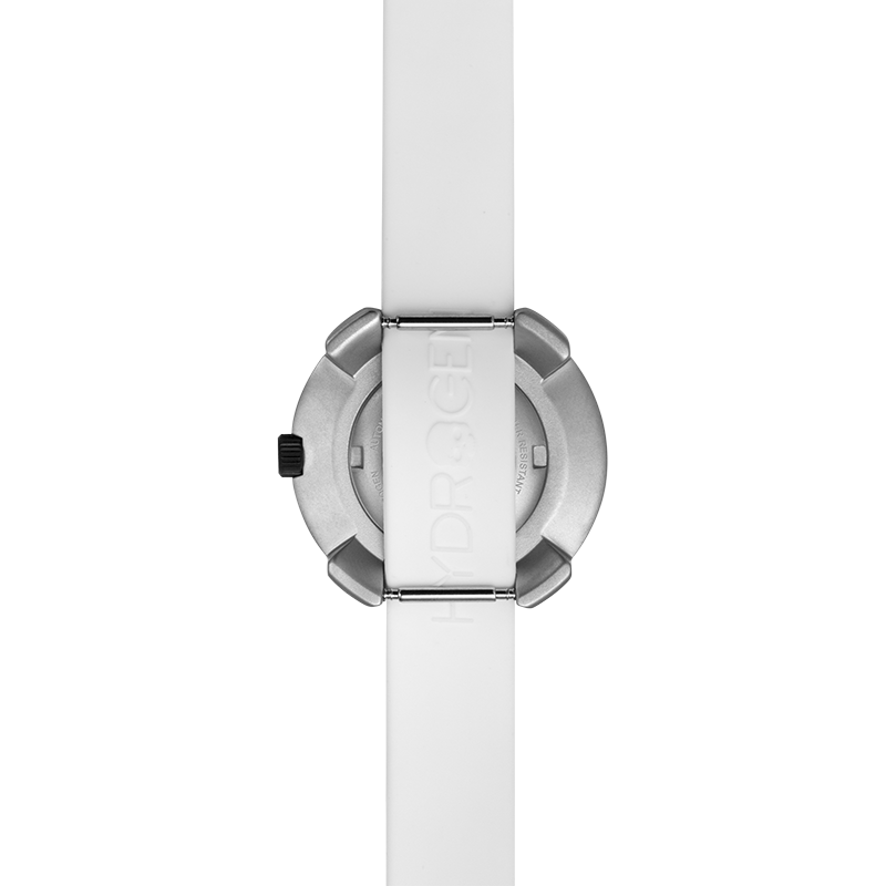 Vista Numero Silver White watch featuring a silver dial and white silicone strap, designed in a petite 29mm size.