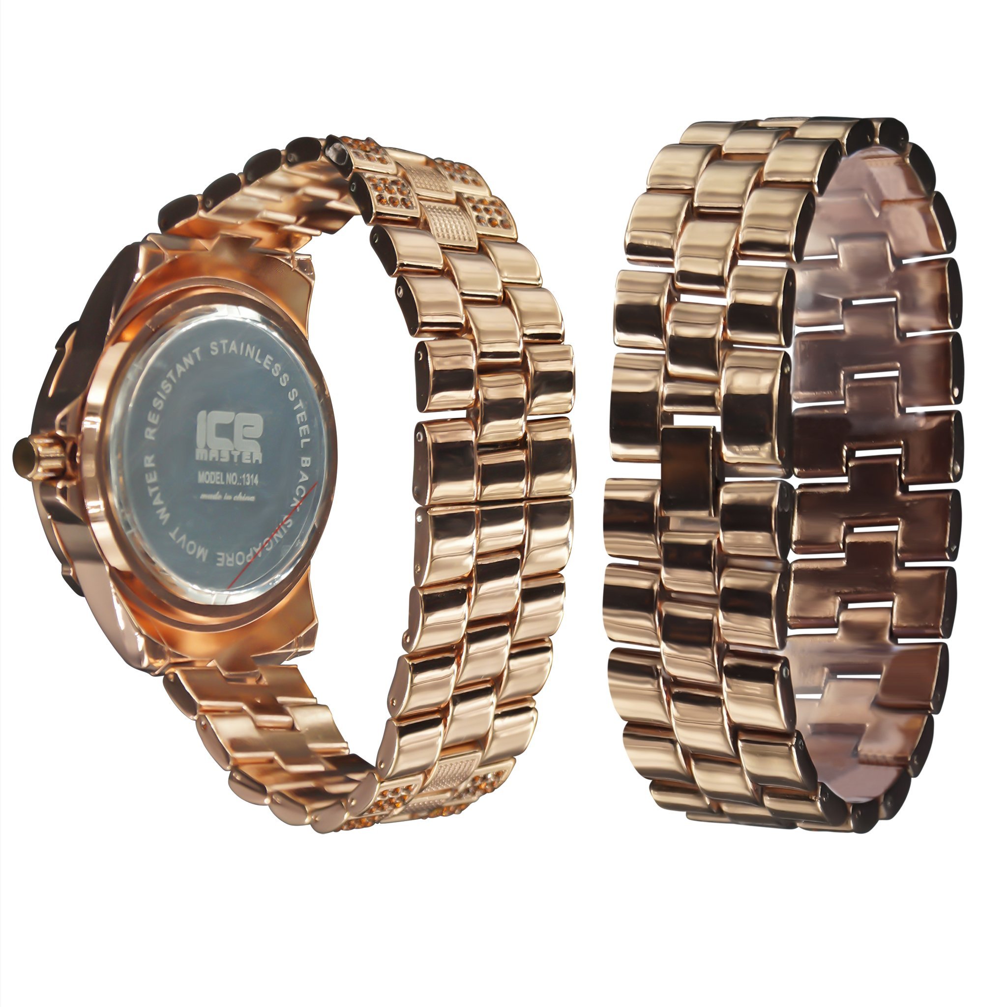 Elegant Watch and Bracelet Set featuring a stylish design with a 12mm thick case and a matching bracelet.