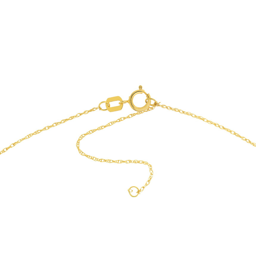 14K Gold Infinity Necklace featuring a sparkling Singapore chain and an elegant infinity symbol.