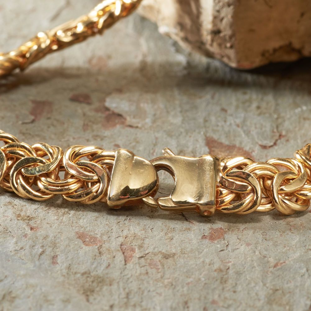 14K Gold Plating Milan Inspired Thick Cut Chain Link Bracelet featuring a bold design and lobster clasp, perfect for stylish accessorizing.