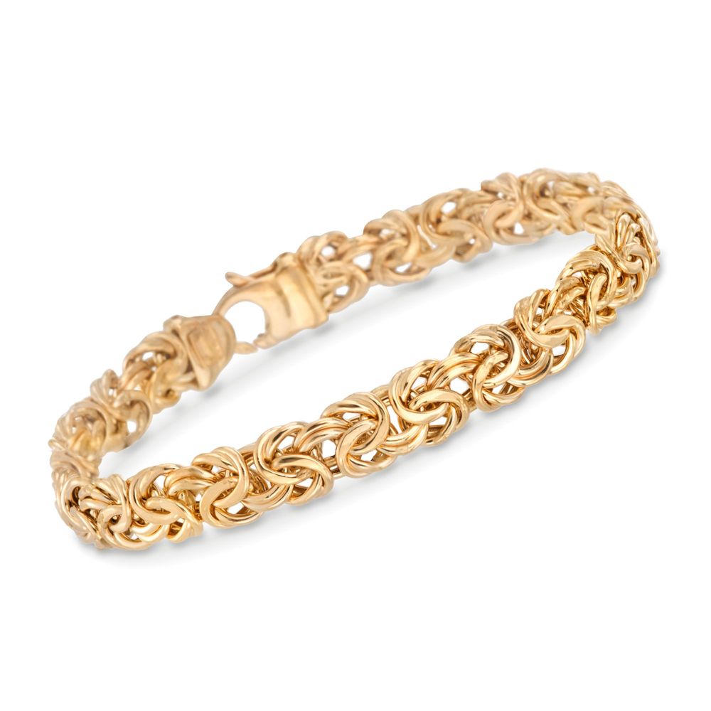 14K Gold Plating Milan Inspired Thick Cut Chain Link Bracelet featuring a bold design and lobster clasp, perfect for stylish accessorizing.