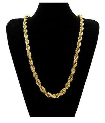 A set of three 14K Yellow Gold Solid Brass Classic Korean Chains, showcasing their elegant design and durable craftsmanship.