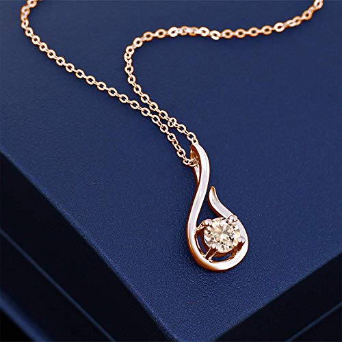 Elegant 1.60 CTTW Morganite Dangling Harp Pendant Necklace in 14K Rose Gold, showcasing a beautiful harp design with sparkling morganite stones.