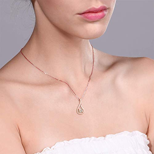 Elegant 1.60 CTTW Morganite Dangling Harp Pendant Necklace in 14K Rose Gold, showcasing a beautiful harp design with sparkling morganite stones.