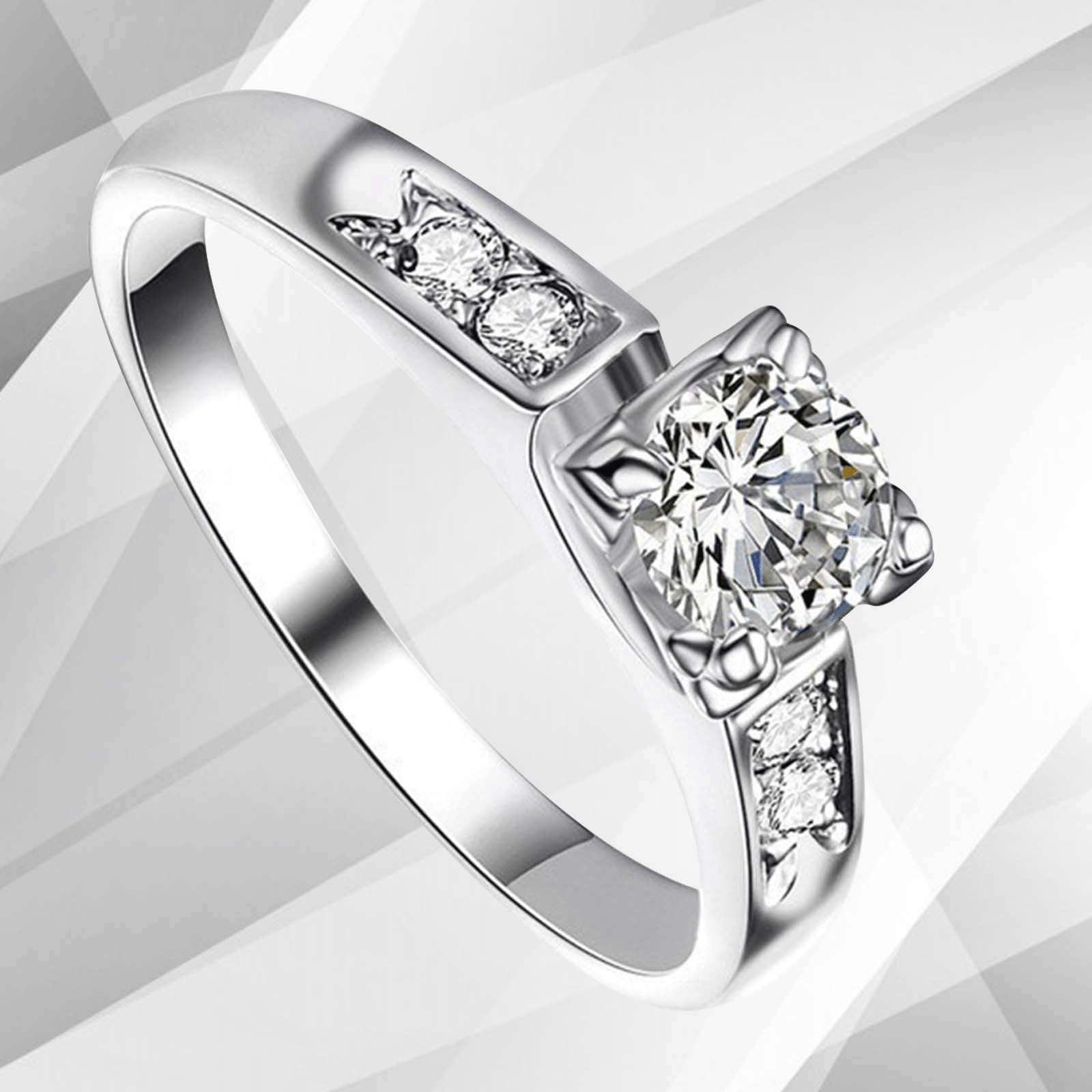 1.80Ct Princess-Cut Diamond Solitaire Engagement Ring in 18Ct White Gold, showcasing a brilliant diamond set in luxurious prong and channel settings.