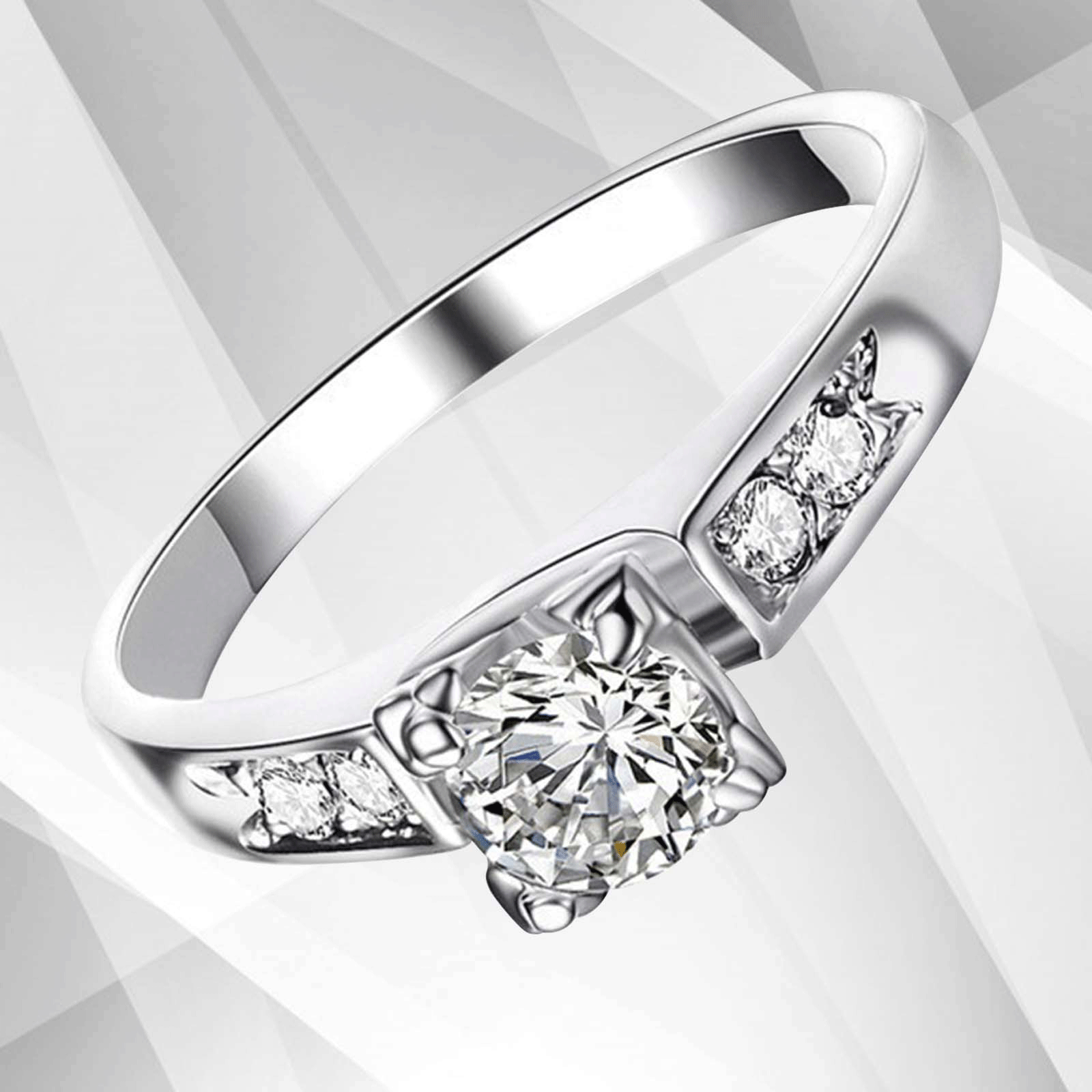 1.80Ct Princess-Cut Diamond Solitaire Engagement Ring in 18Ct White Gold, showcasing a brilliant diamond set in luxurious prong and channel settings.