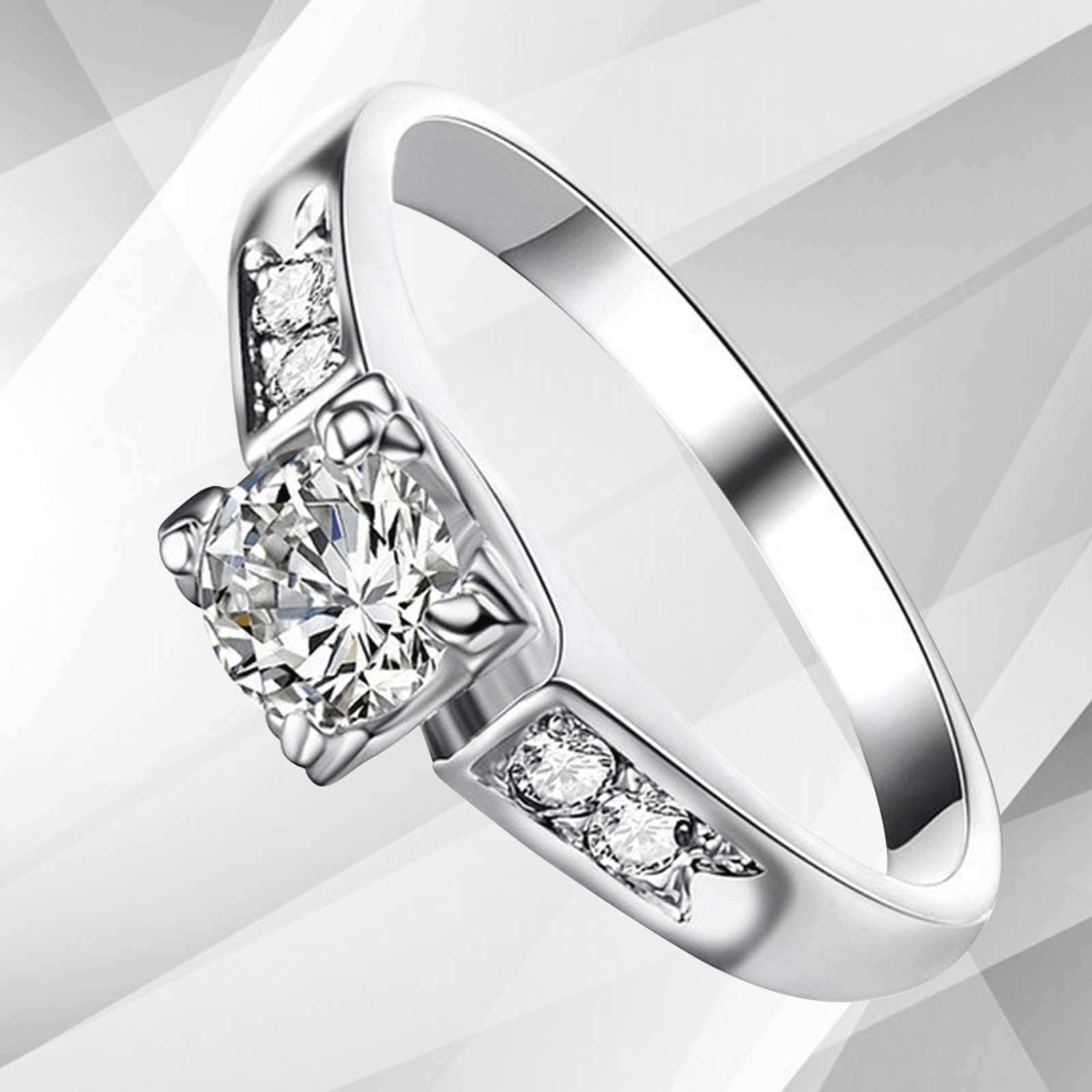 1.80Ct Princess-Cut Diamond Solitaire Engagement Ring in 18Ct White Gold, showcasing a brilliant diamond set in luxurious prong and channel settings.