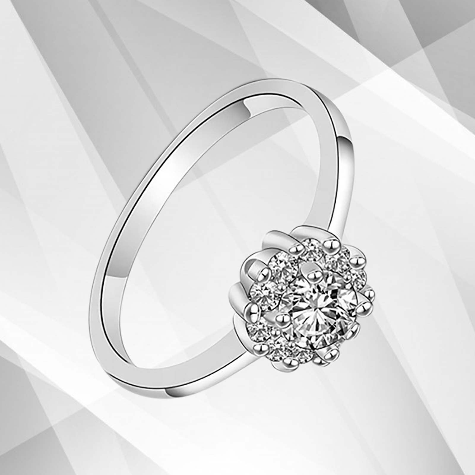 1.8Ct Round-Cut CZ Diamonds Halo Bridal Engagement Ring in 9Ct White Gold, showcasing its elegant design and sparkling diamonds.