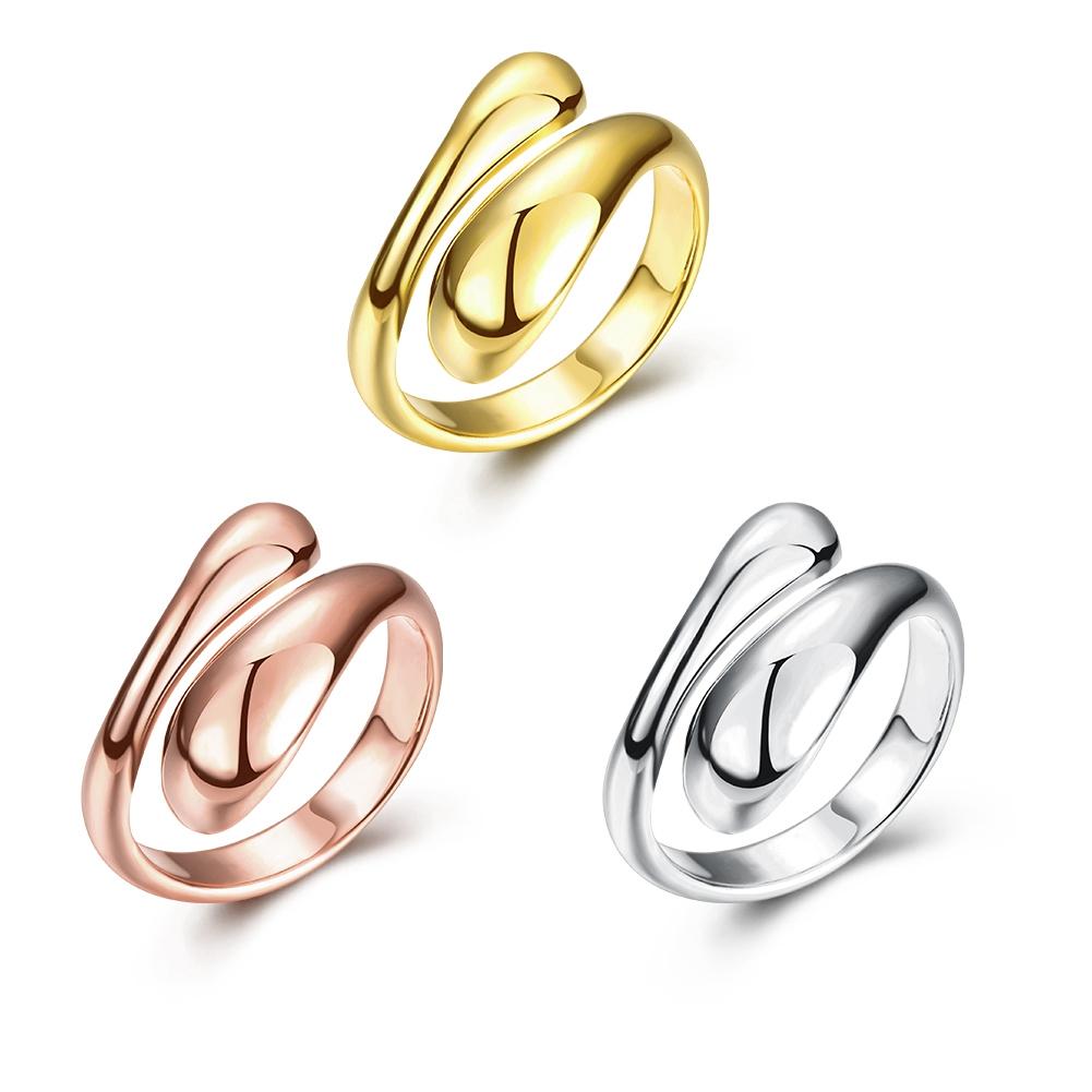 18K Gold Plated Designer Inspired Matrix Cocktail Ring in Gold, Rose Gold, and White Gold options, showcasing its unique matrix design.