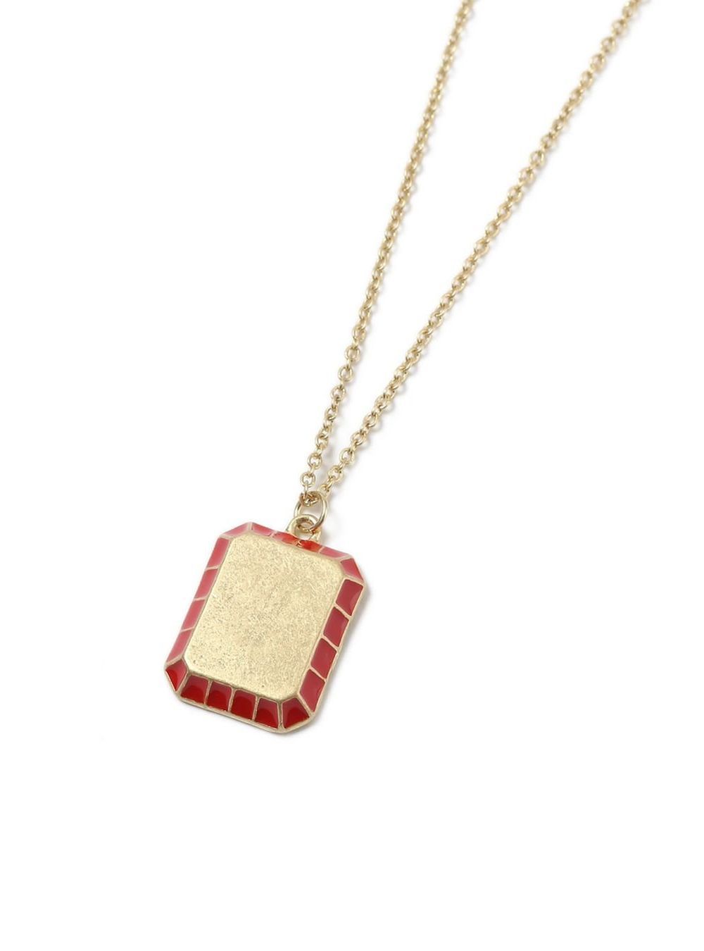 Elegant 18K Gold Plated Geometric Designed Necklace with a link chain and lobster clasp, showcasing a modern geometric pendant.