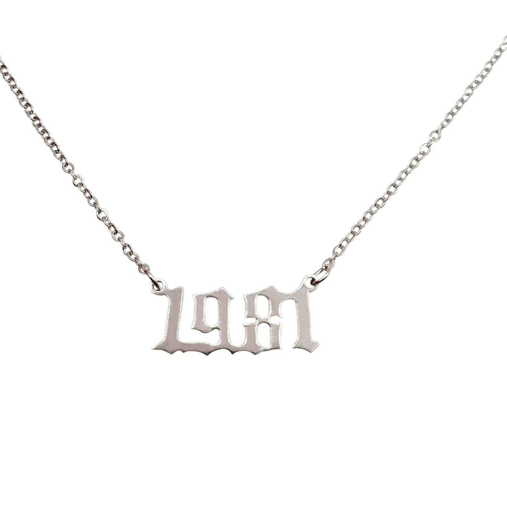 Elegant 1981 Year Necklace in gold and silver, showcasing a stylish design with a tarnish-free stainless steel finish.