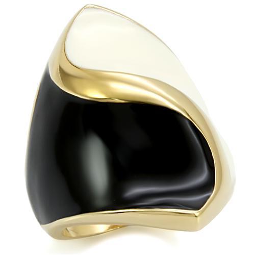 1W151 Gold Brass Ring with a sleek, minimalist design, featuring a luxurious gold finish and no center stone.